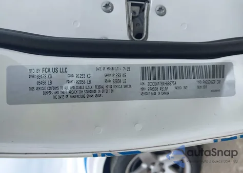 2019 Dodge Charger Police Rwd from USA, damaged, VIN 2C3CDXAT6KH688754